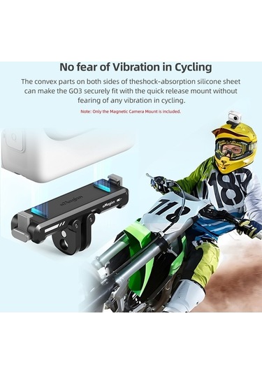 Artfulabode Siyah Serbest Plaka Manyetik Kamera Montajı Insta360 Go3 İçin Evrensel Alüminyum Adaptör 1/4 Iq Siyah