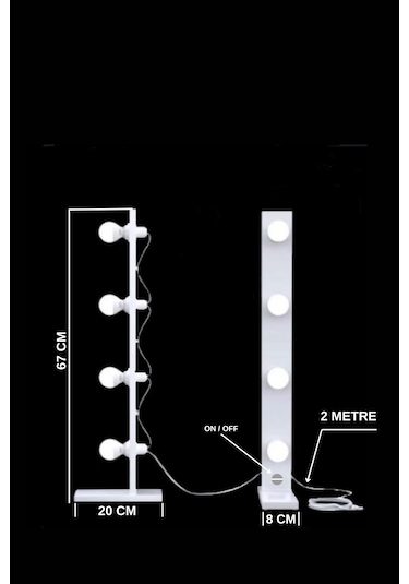 Home Işıklı Solist Makyaj Işığı Kulis Aydınlatma 10 X 60 Cm