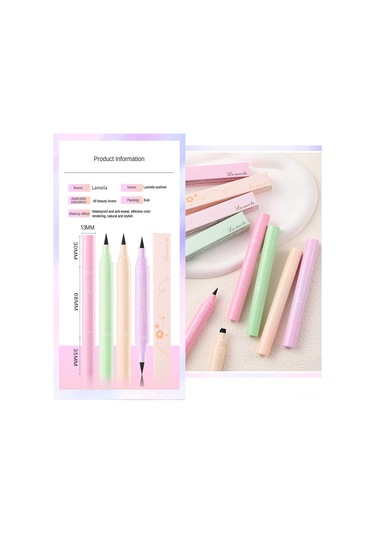 Samdoo Çift Uçlu Kalem Damga Göz Kalemi - Su Geçirmez Uzun Süreli Kalıcı - Sevgi Desenli Göz Dekorasyon Aleti