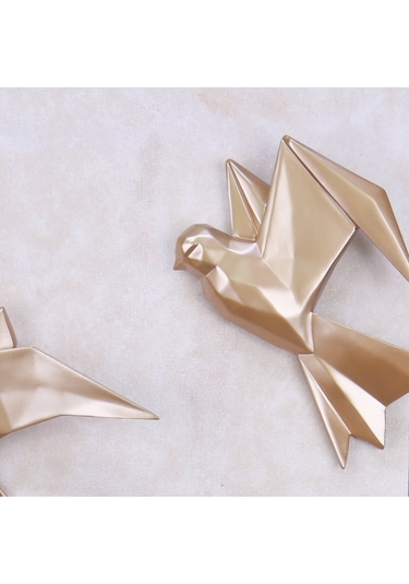 Mouette 3'lü Dekoratif Kuş Vizon