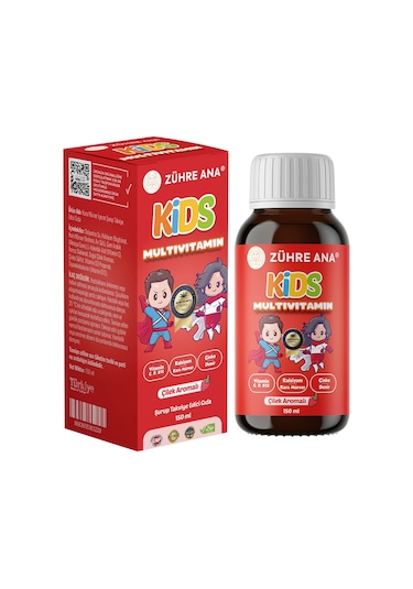 Zühre Ana Kids Multivitamin Şurup Çilekli 150 ML
