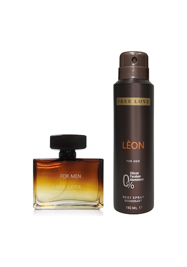 Free Love Leon Erkek Parfüm EDP 100 ML + Deodorant 150 ML