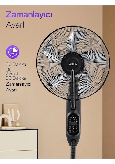 Auhma Acfn01 16 İnç 5 Bıçaklı 2.8 Litre Kapasiteli Buharlı Güçlü Vantilatör