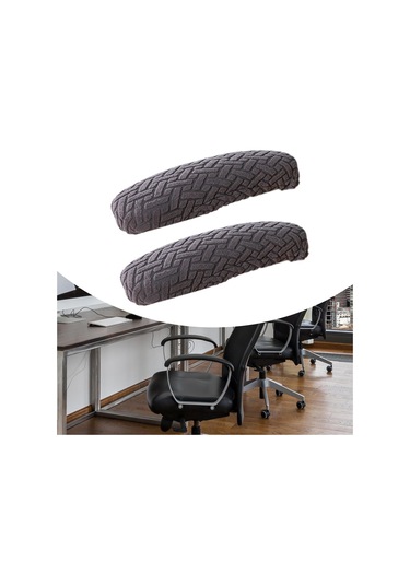 Suntek 2 Adet Ofis Koltuğu Kol Dayama Kılıfları Gri