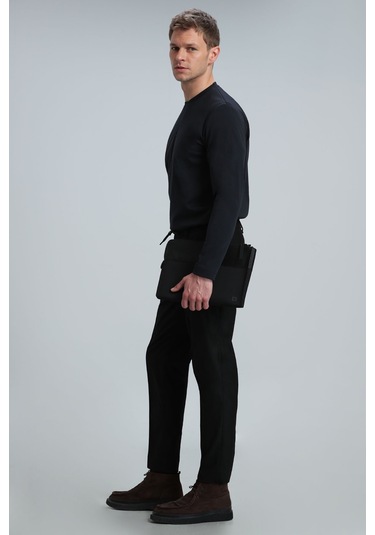 Lufian Moss Erkek Uzun Kol Tişört Siyah 112020040100100 Siyah