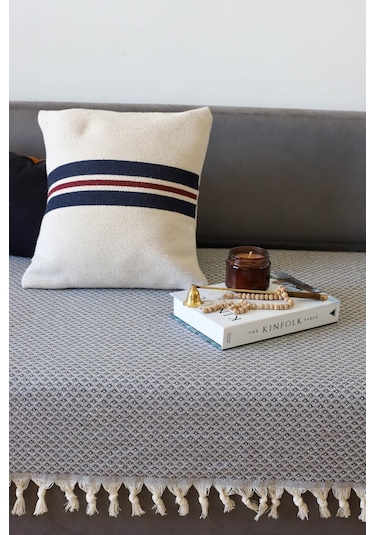 Yıldız Antrasit Oturma Yerini Kapatan Koltuk, Çekyat, Kanepe Örtüsü/ Şalı 115x200 Cm Koyu Gri