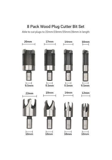 Yihemaoyi Ağaç İşleme Pah Delme Aracı Ahşap Kesici 8 Adet
