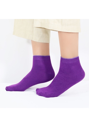 Kral Socks Kadın Bambu Patik 3 Adet Dikişsiz Kısa Yazlık Kadın Çorap Asorti