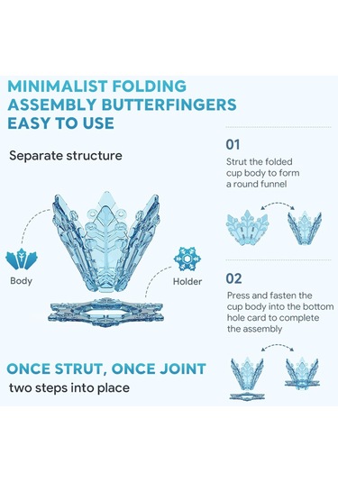 Suntek Magideal V Şekilli Filtre Kağıtları Ile Kahve Filtreli Mavi