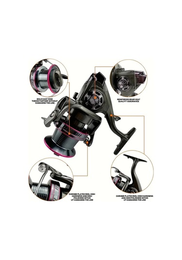 Motion003 Büyük Boy Balıkçılık Makarası 9000 12000 Tip 10000 Metal Makara 30kg Sürükleme 4 0 1 Dişli Oranı Pürüzsüz Döküm Naylon Gövde Tatlı Ve Tuzlu Su İçin