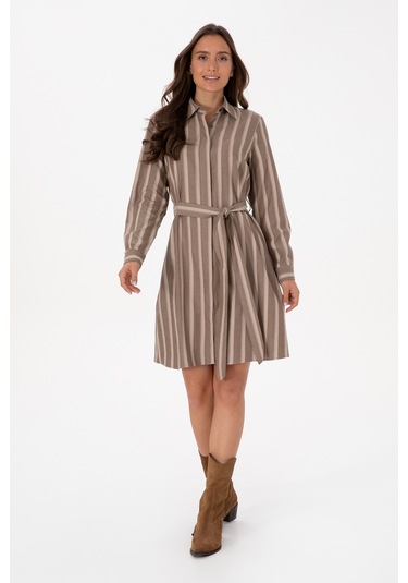 U.s. Polo Assn. Kadın Kahverengi Elbise Dokuma 50316604-vr029 Kahverengi