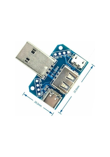 USB Soket Çevirici Kart Usb Type C Micro Usb Erkek Dişi USB Cep
