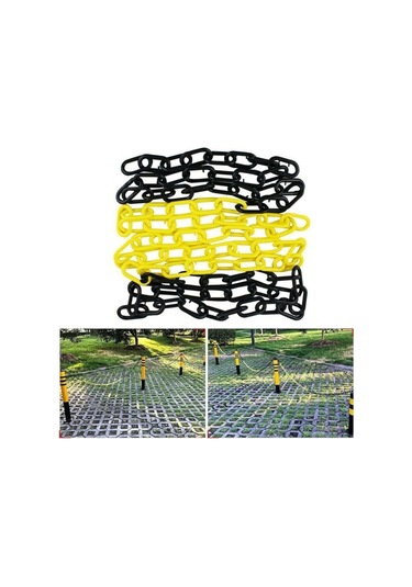 Mfk 8 Mm 5 Metre Sarı Siyah Plastik Tafik/Park Zincir