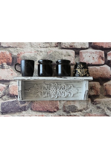 Neiwel Vintaje Elsa Eskitme Beyaz Mutfak Banyo Rafı