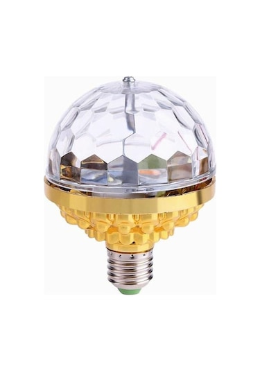 Konesam Rgb Döner Kristal Mavi Işık, 6w E27 Led Sahne Ampülü, Parti/disko/noel İçin Renkli Işık Gösterisi