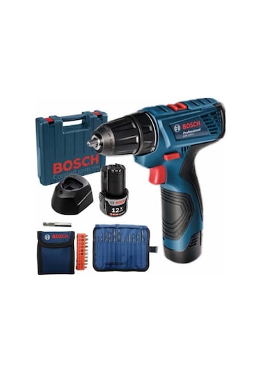 Bosch Professional GSR 120-LI 12 V 1.5Ah Çift Akülü Vidalama Makinesi + 23 Parça Set