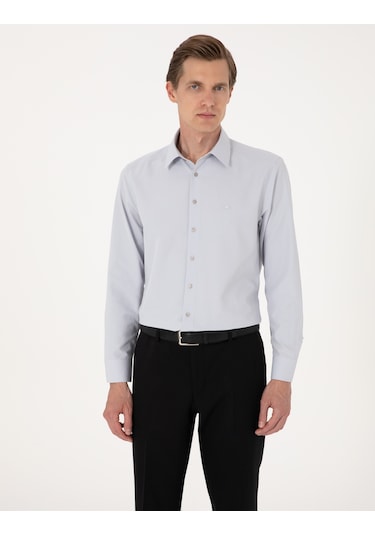 Pierre Cardin Erkek Açık Gri Gömlek Basic 50316734-vr001 Açık Gri