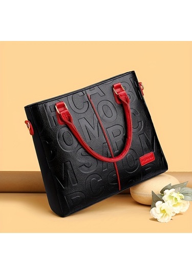 Bayan İçin Trendy Harf Kabartmalı Çanta