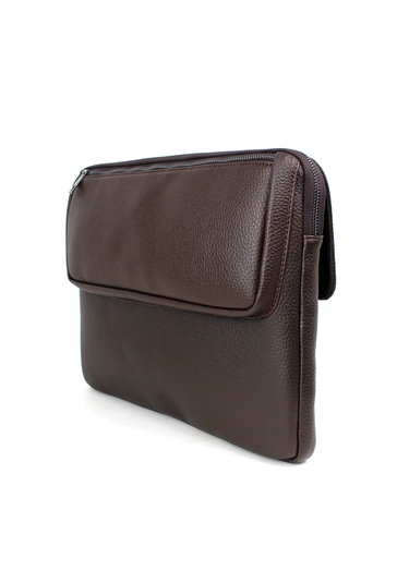 Unisex Kahverengi 12 & 13 Inç, Evrak Laptop Ve Dosya Çantası Kahverengi