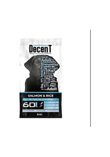 Decent Somon Balıklı Yetişkin Köpek Maması 15 KG
