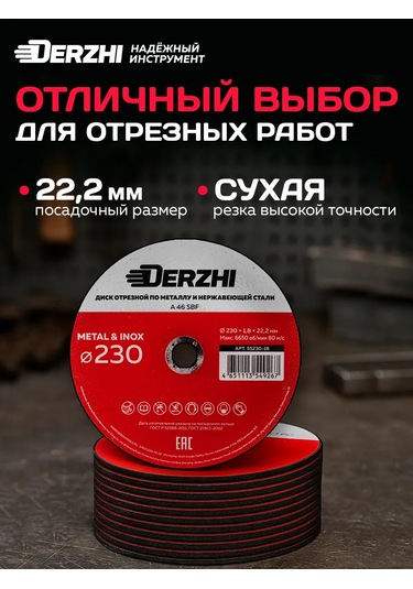 Derzhı 230 Mm Taşlama Makinesi İçin Kesme Diski, 5'li Set 196677485