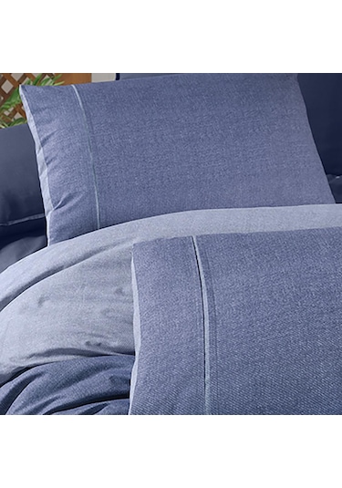 Sarev Unitwill Mavi Çift Kişilik %100 Pamuk Nevresim Takımı