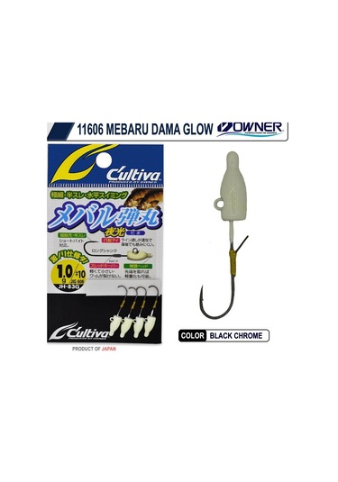 Cultiva 11606 Mebaru Dama Glow Lrf Jighead 3 Gr