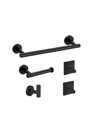 Novahub Şampanya Altın Renk Paslanmaz Çelik Banyo Askılığı Seti 5'li Altın