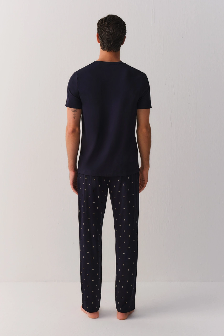 Suwen Treasure Modal Erkek Pijama Takımı Sh26424660303 Lacivert