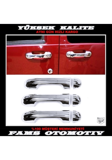 Famsotomotiv Ford Connect Krom Kapı Kolu 3 Kapı 2002-2014 P. Çelik