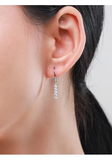 Brezza Lusso Jewelry Timeless Series Işık Dansı Çengelli Kadın Gümüş Küpe Gümüş