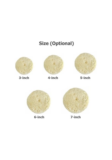 Pazly Pamuk Ve Yün Karışımı 2'li Cilalama Pedi Seti - 3-7 İnç Boyut Seçenekleri