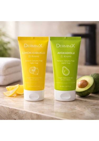 El Kremi 2'li Set 50 Ml Limon Kabuklu & Avokadolu Yoğun Nemlendirici