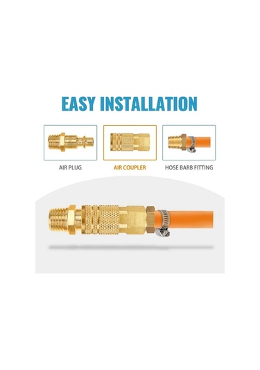 Dashanshop 1/4 Npt Endustriyel Hava Koppuru Bayan Baslik Hizli Baglanti 5li Set