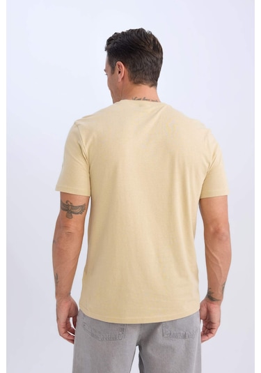 DeFacto %100 Pamuk New Regular Fit Bisiklet Yaka Basic Düz Kısa Kollu Tişört V7699AZ25SPKH504