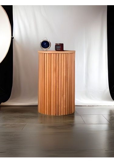 Havvana Bohem Natural Ahşap Yan Sehpa Naturel