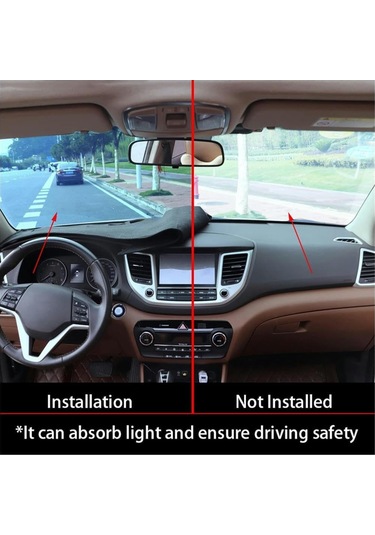 Suofeng 2011-2014款现代索纳塔仪表盘防眩光垫 普通硅胶防滑 黑色避光垫