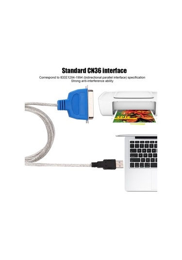 Ximistore9 Usb'den Paralel Port'a Ieee 1284 Çevirici Kablosu - 1.5m Hızlı Veri Transferi, Windows Desteği, Tüm Paralel Yazıcılar İçin