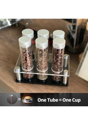 Trendooze Kahve Mahzenleri Şeffaf Standı, Tek Doz Fit, Pratik Temizleme Temizlemek