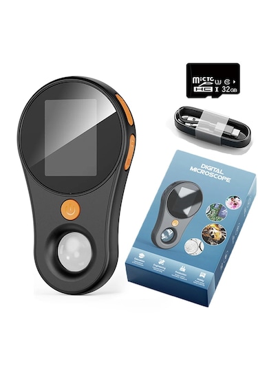 Techtic Dijital Mini El Mikroskobu 2inç Ekran 1080 P 500x