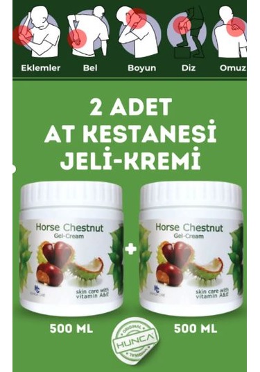 Celestıque At Kestanesi Jeli Kas ve Eklem Masaj Kremi 2 x 500 ML