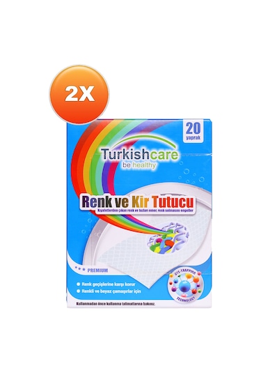 Renk Koruyucu Çamaşırlar İçin 20'li Mendil İkili Set