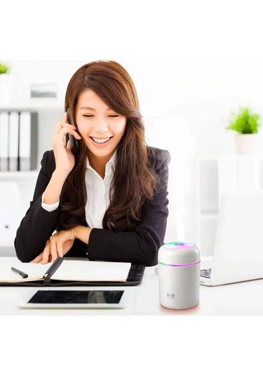 Usb Rengarenk Işıklı 300 Ml Ulrasonik Hava Nemlendirici Buhar Makinesi Ve Hava Aroma Difüzörü 5365