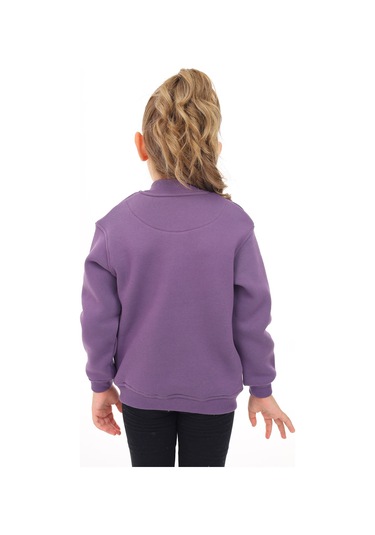 Toontoy Kız Çocuk Nakışlı Hırka Mor