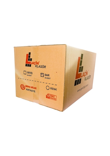 Laçin Klasör Siyah Dar 30 Adet 1 Koli