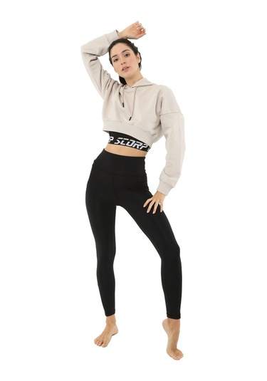 Scorp Joy Yüksek Bel Cepli Spor Tayt Siyah
