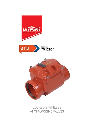 100 Mm Kilitli Paslanmaz Klapeli Çekvalf