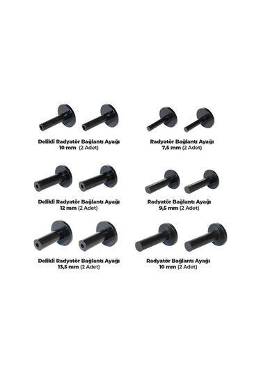 12 Adet Radyatör Bağlantı Ayağı Seti