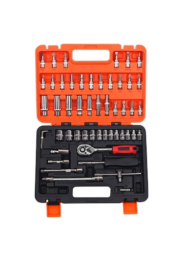 Kutulu 53 Parça Lokma Takımı Araç Tamir Seti Cırcırlı Lokma   Seti