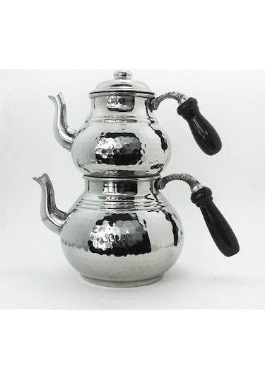 Bakır Çaydanlık Takımı Küçük Boy Krom